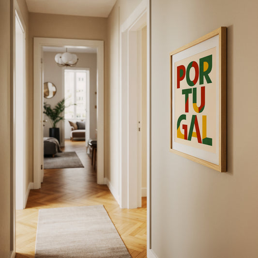 Poster Portugal Typo Vintage TifoArt - affiche rétro portugaise