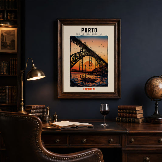 Poster Porto encadré décoration murale intérieur portugaise TifoArt