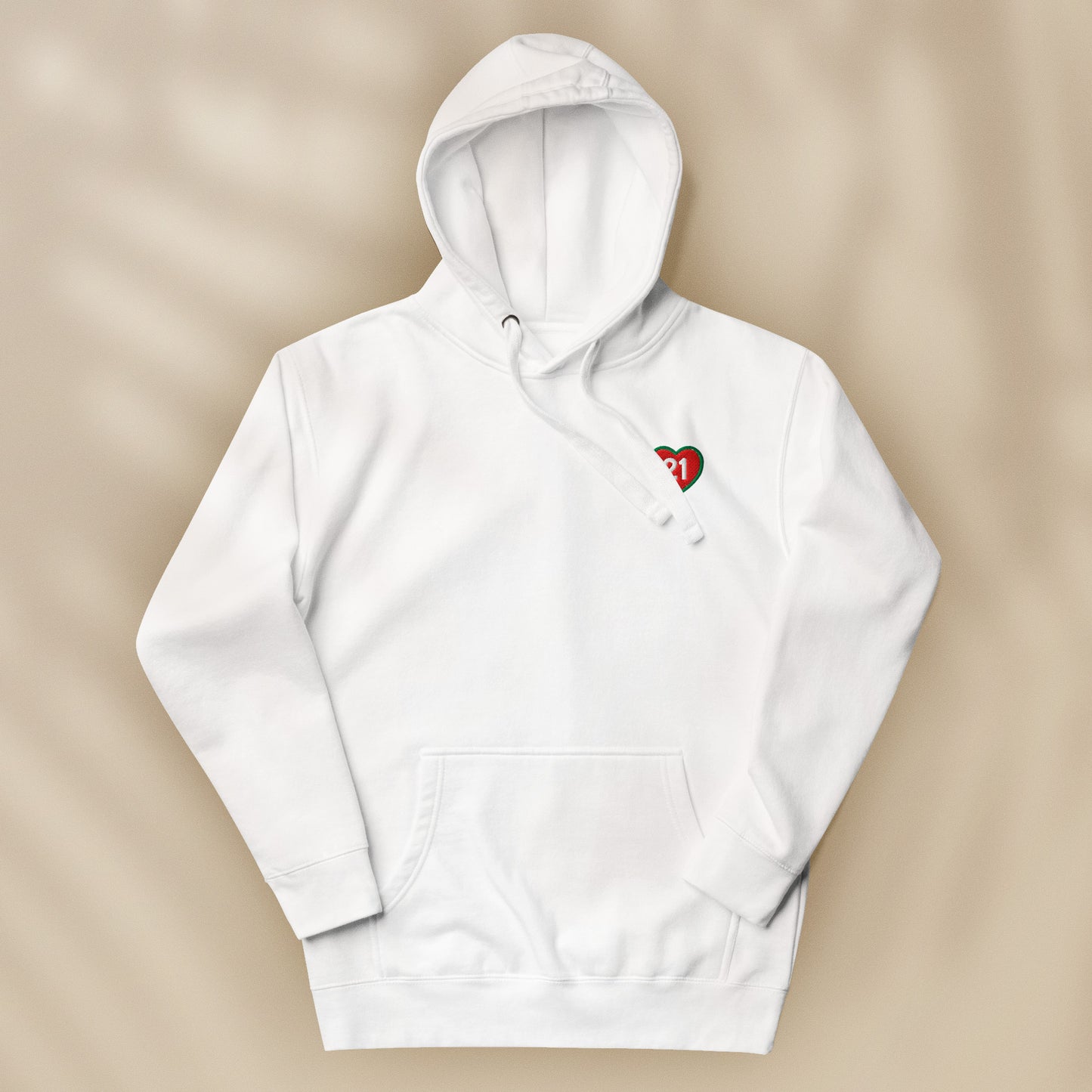 Embroidered β21β hoodie