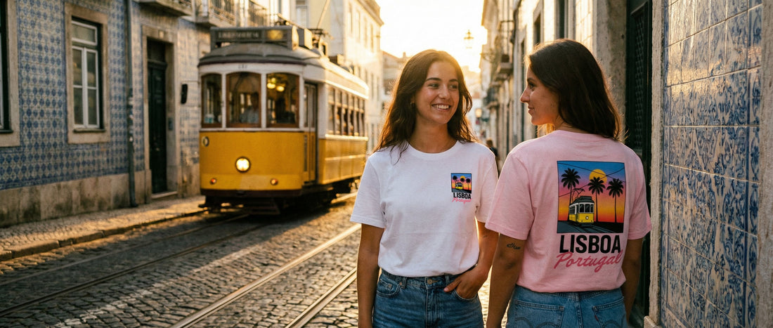 T-shirt Lisboa Portugal tramway - vêtement culture portugaise - TifoArt