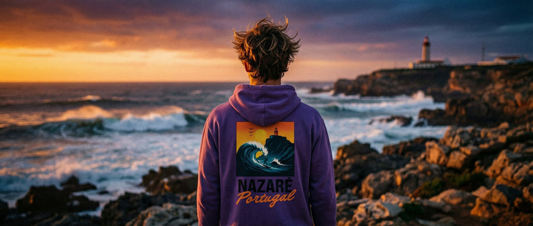 Sweat capuche Nazaré Portugal surf - vêtement culture portugaise - TifoArt