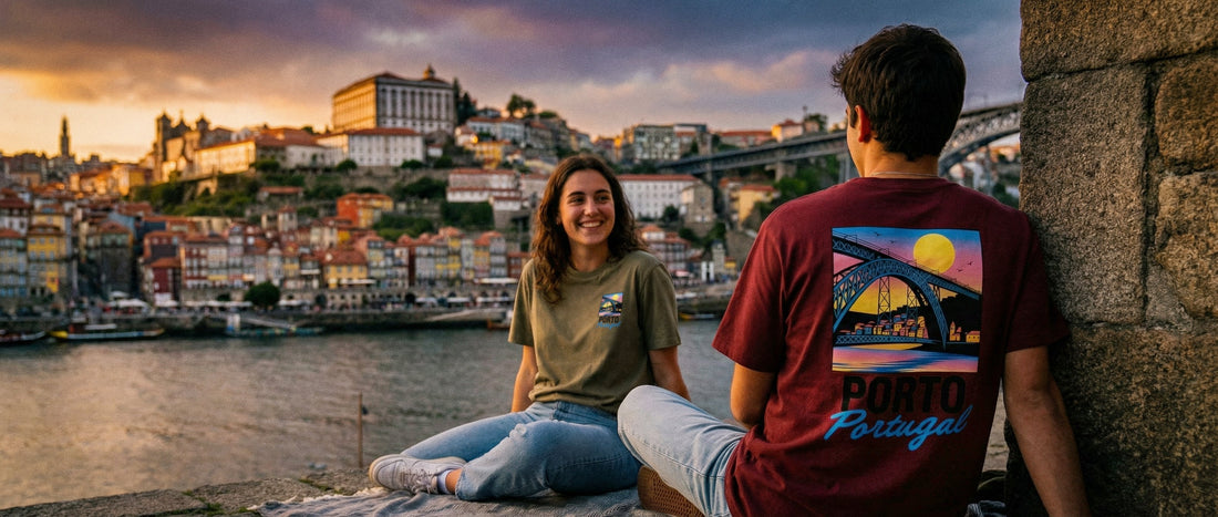 T-shirt Porto Portugal pont Dom Luís - vêtement culture portugaise - TifoArt