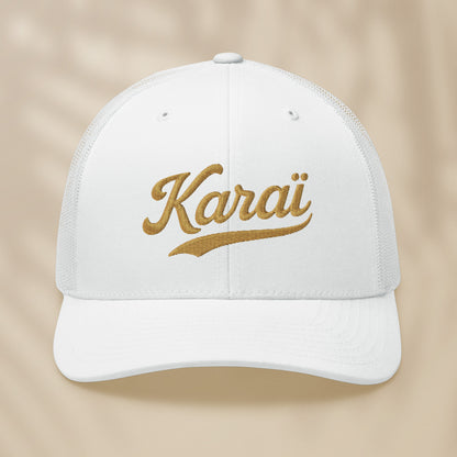 casquette trucker noire brodée karai style portugais tifoart