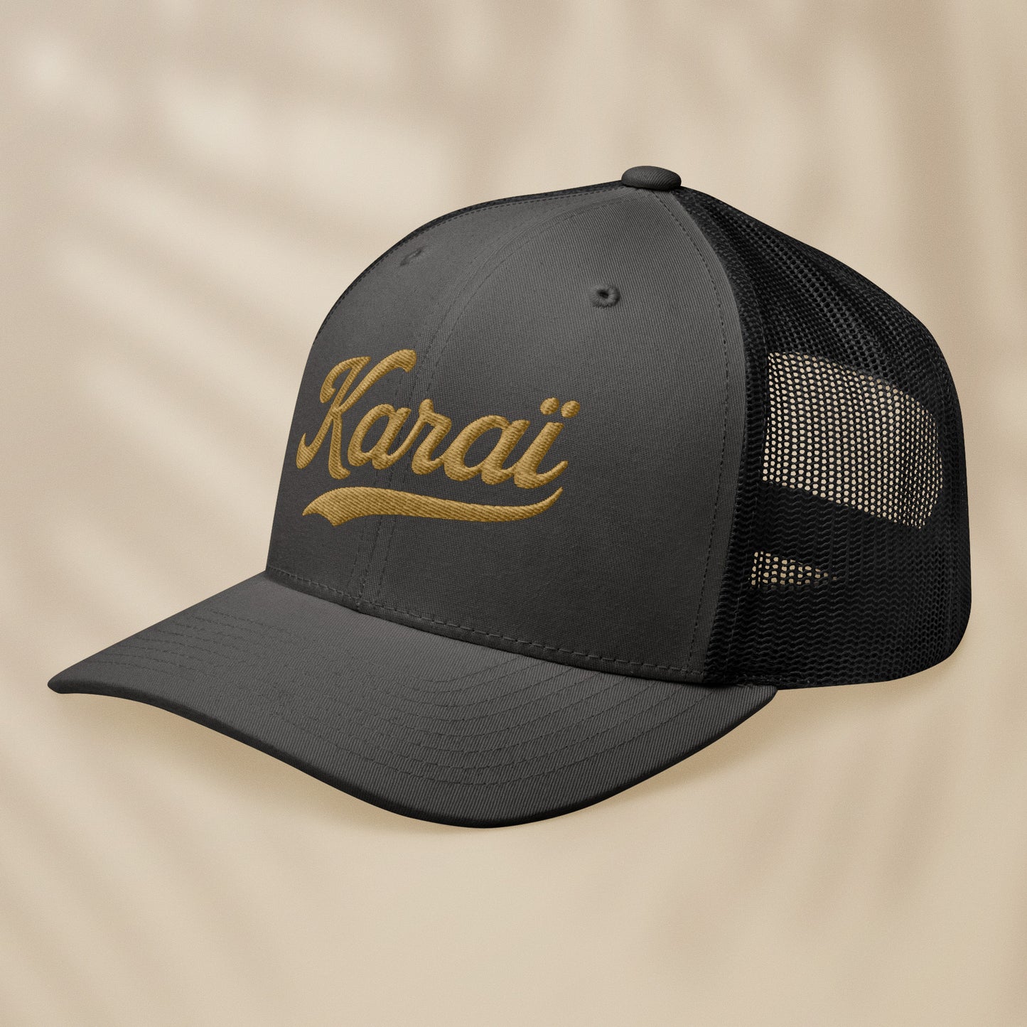 casquette trucker noire brodée karai style portugais tifoart