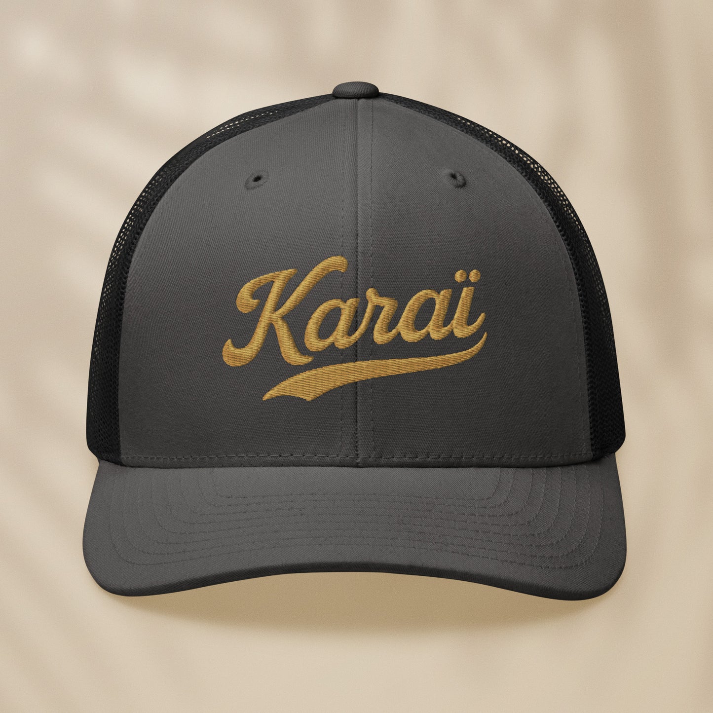 casquette trucker noire brodée karai style portugais tifoart