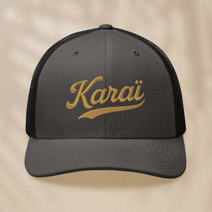 casquette trucker noire brodée karai style portugais tifoart