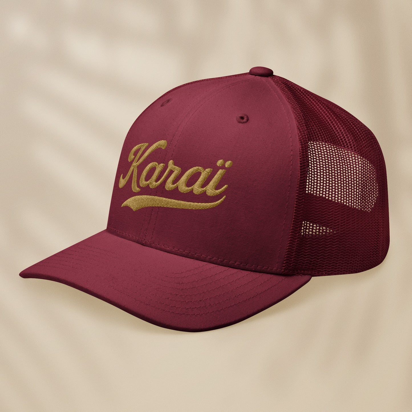 casquette trucker noire brodée karai style portugais tifoart