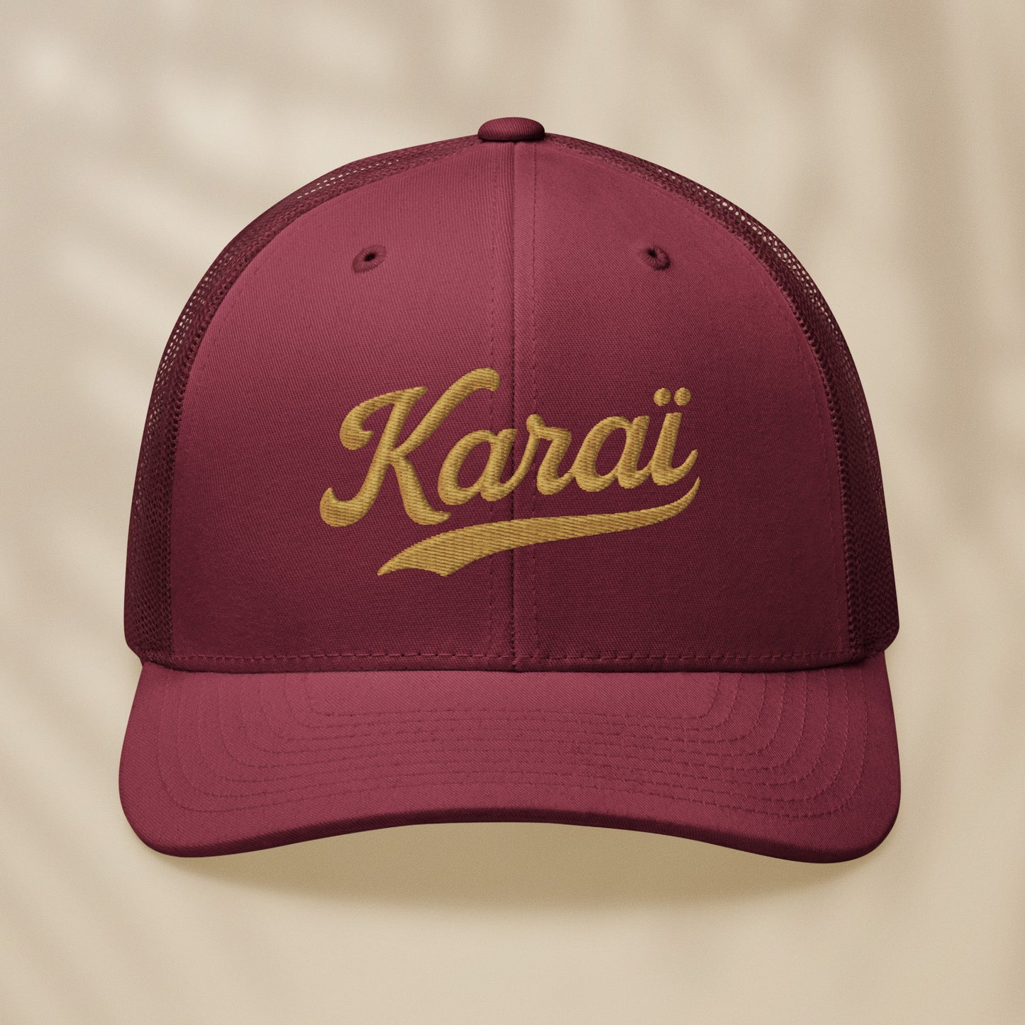 casquette trucker noire brodée karai style portugais tifoart