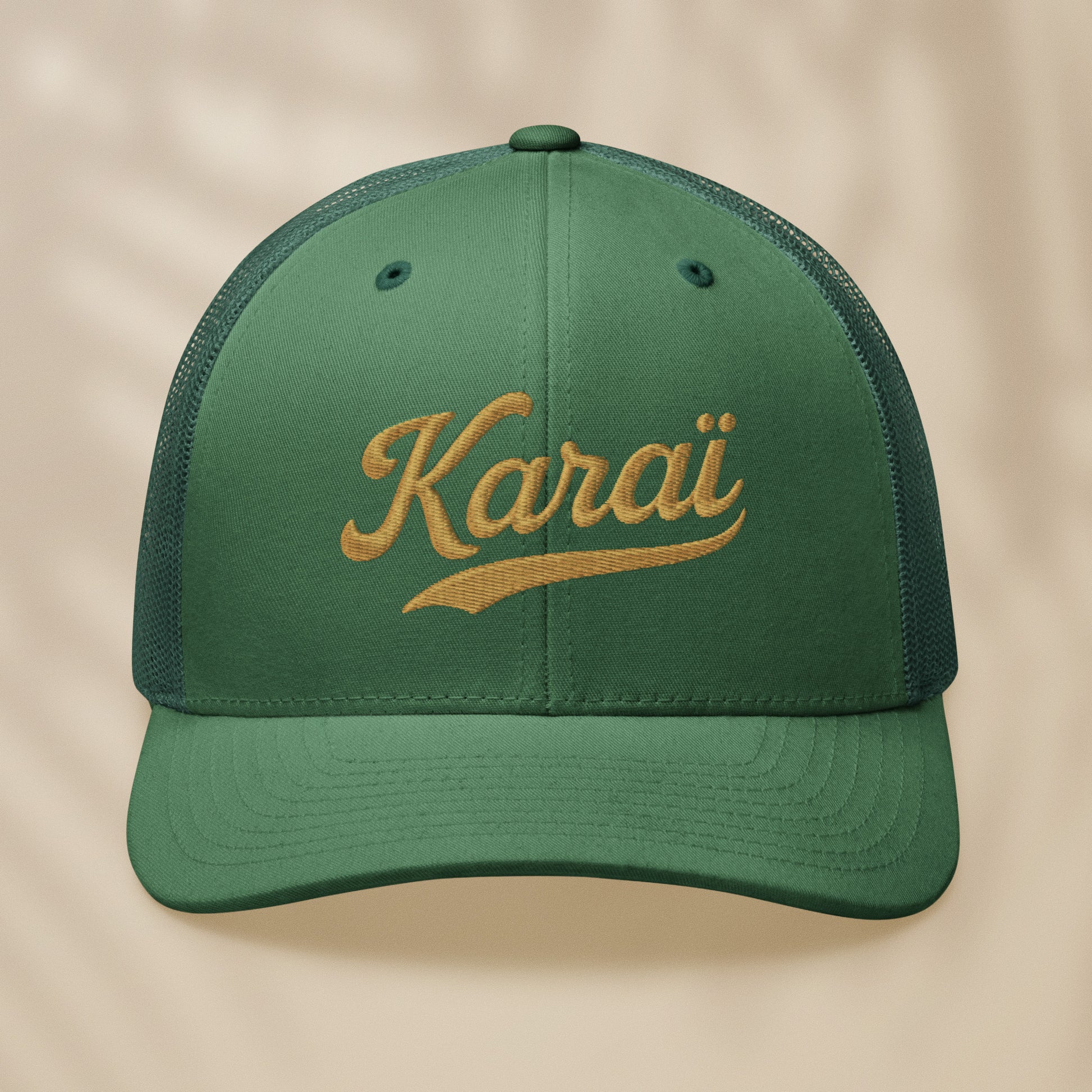 casquette trucker noire brodée karai style portugais tifoart