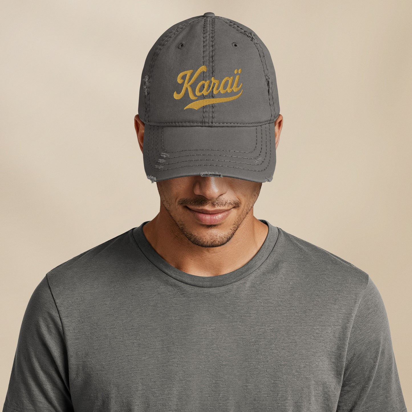 Casquette effet usé “Karai”