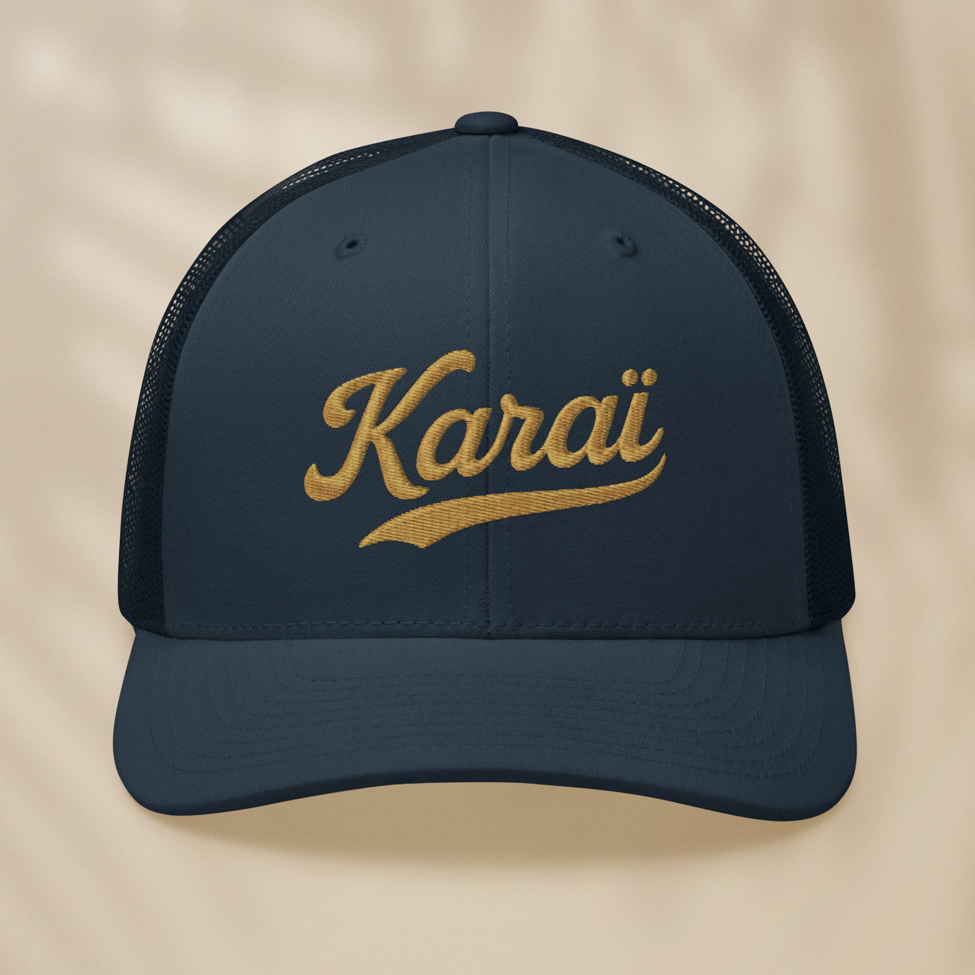 casquette trucker noire brodée karai style portugais tifoart