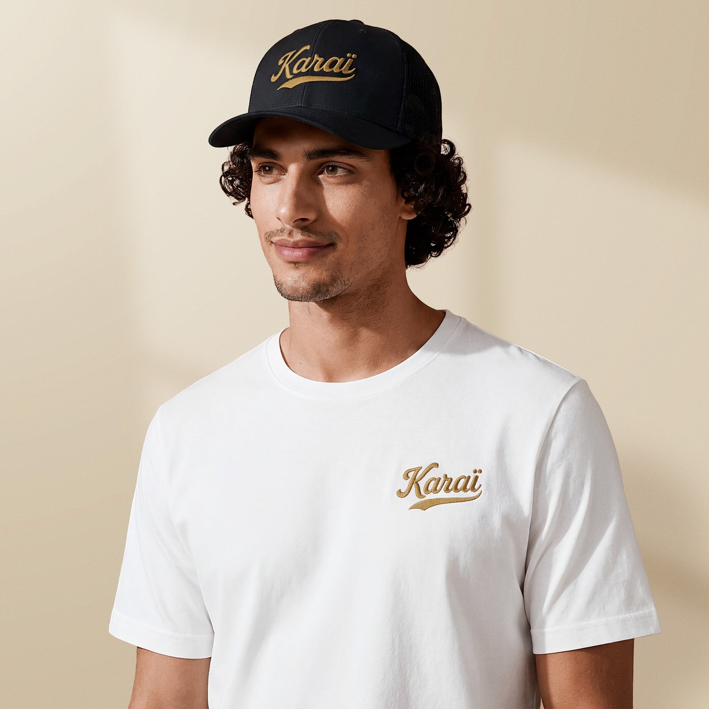 casquette trucker noire brodée karai style portugais tifoart