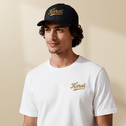 casquette trucker noire brodée karai style portugais tifoart