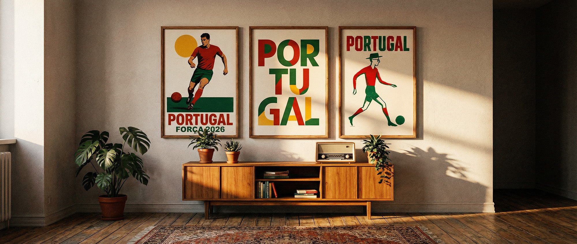Posters Portugal TifoArt, affiches culture portugaise encadrées dans un intérieur