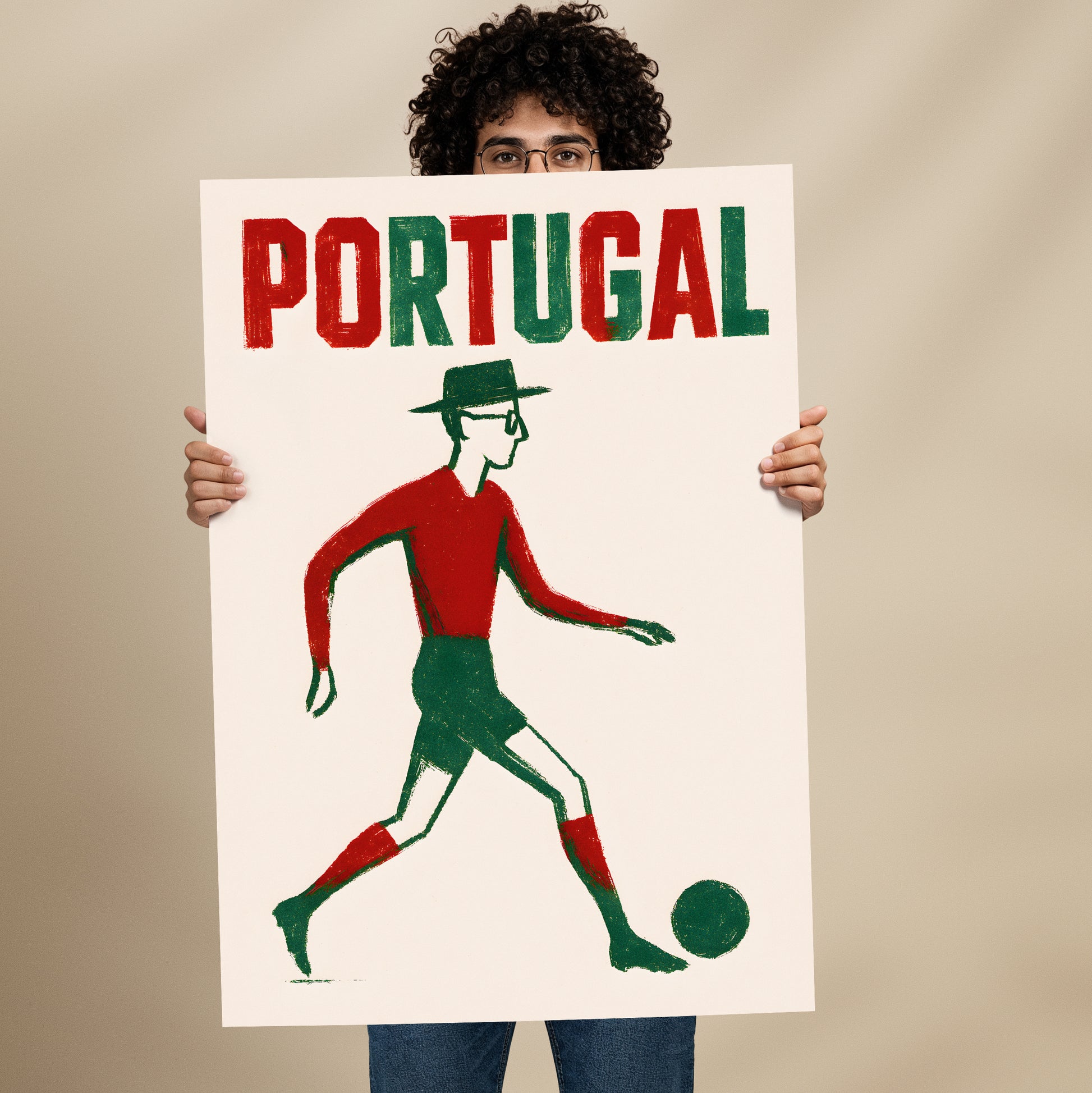 Poster “Pessoa en match” - vêtement culture portugaise - Tifoart