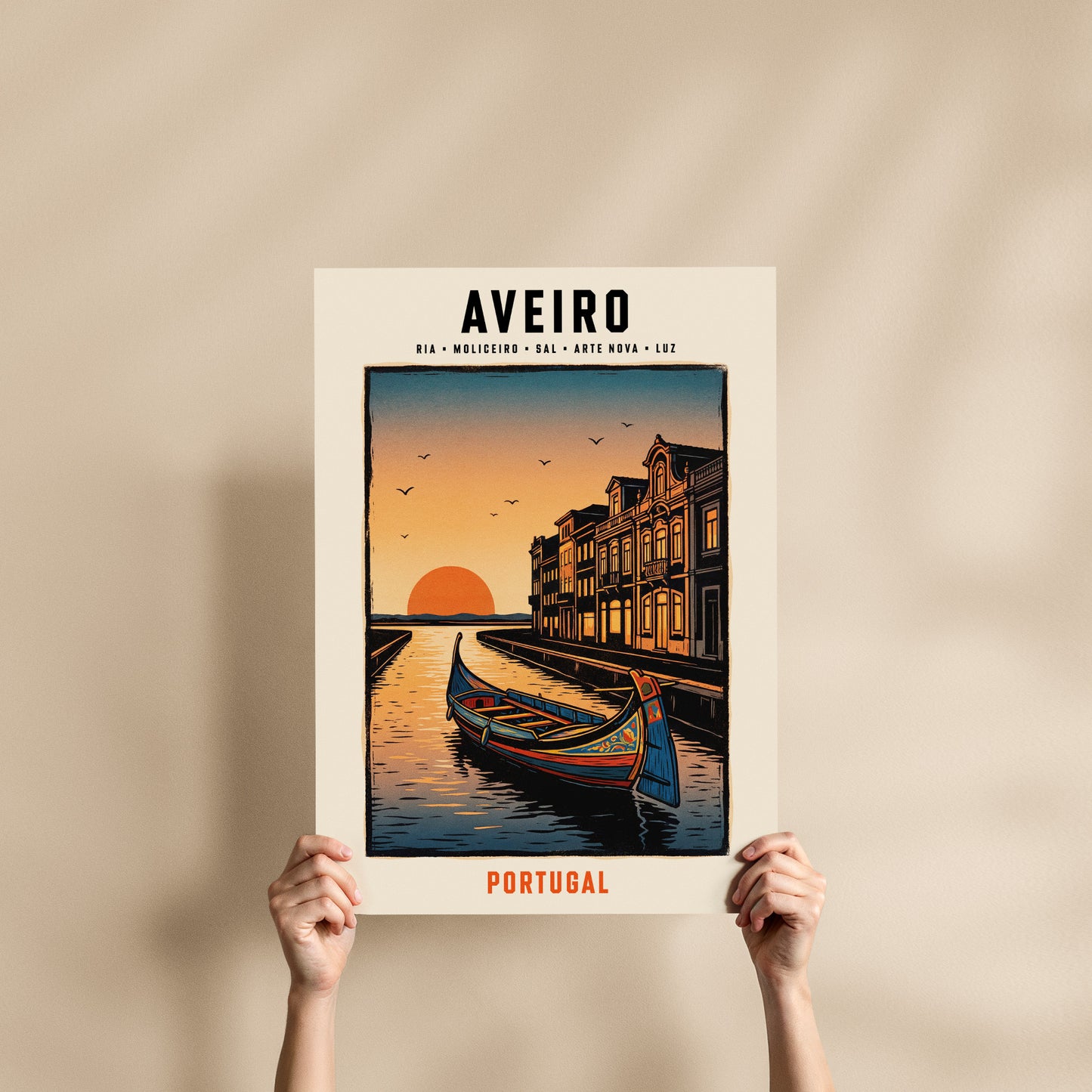 Poster Aveiro format 50x70 cm affiche portugaise TifoArt