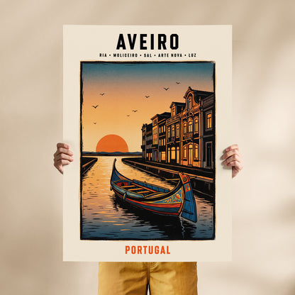 Poster Aveiro format 70x100 cm affiche portugaise TifoArt
