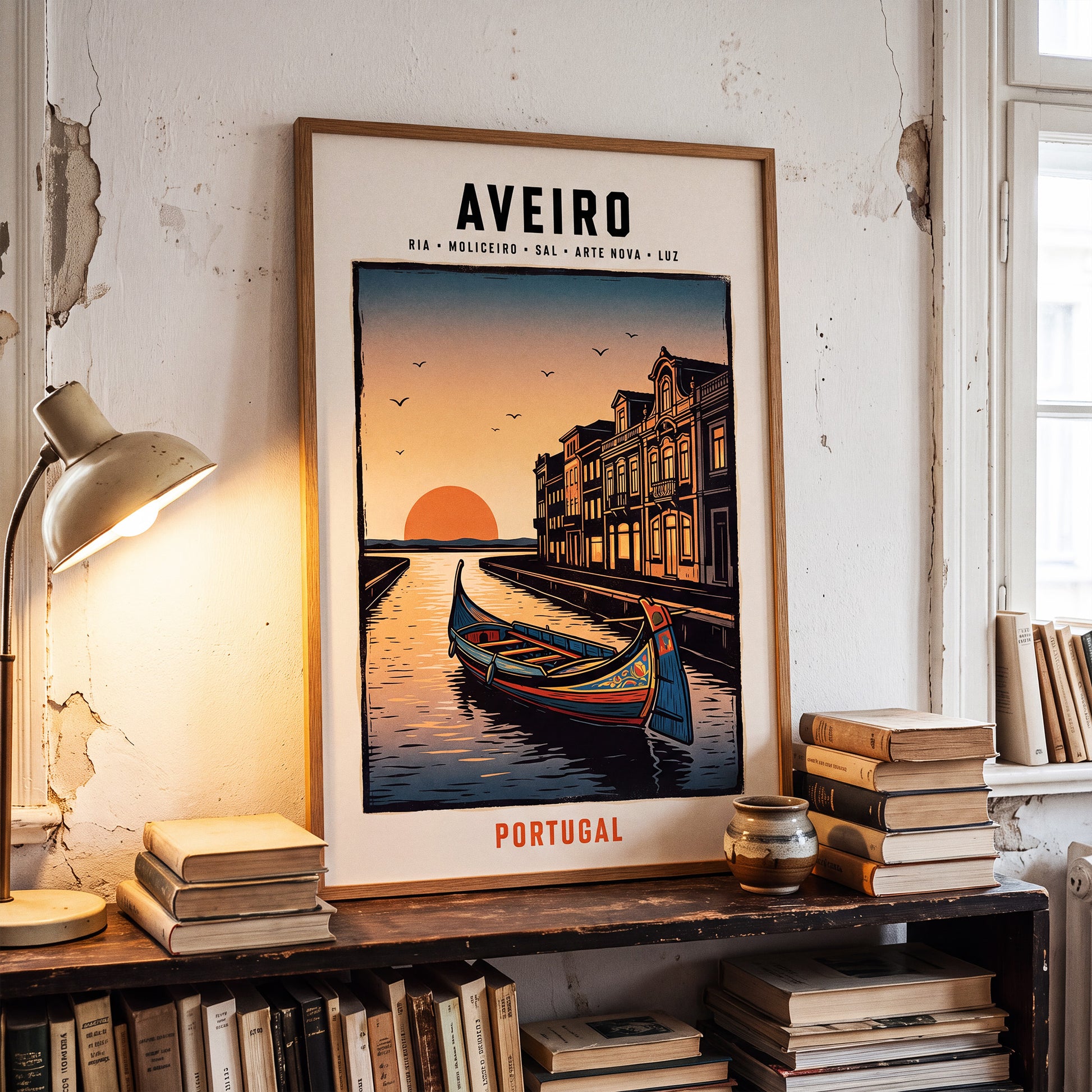 Poster Aveiro encadré décoration murale intérieur portugaise TifoArt