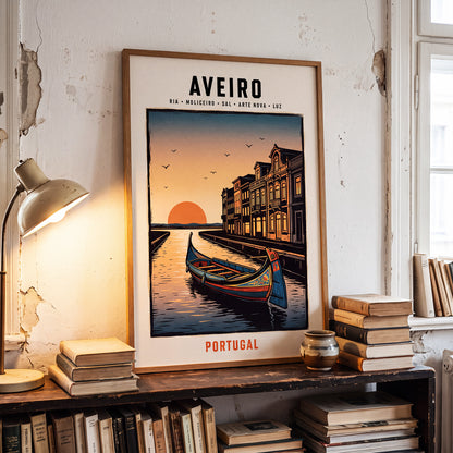 Poster Aveiro encadré décoration murale intérieur portugaise TifoArt