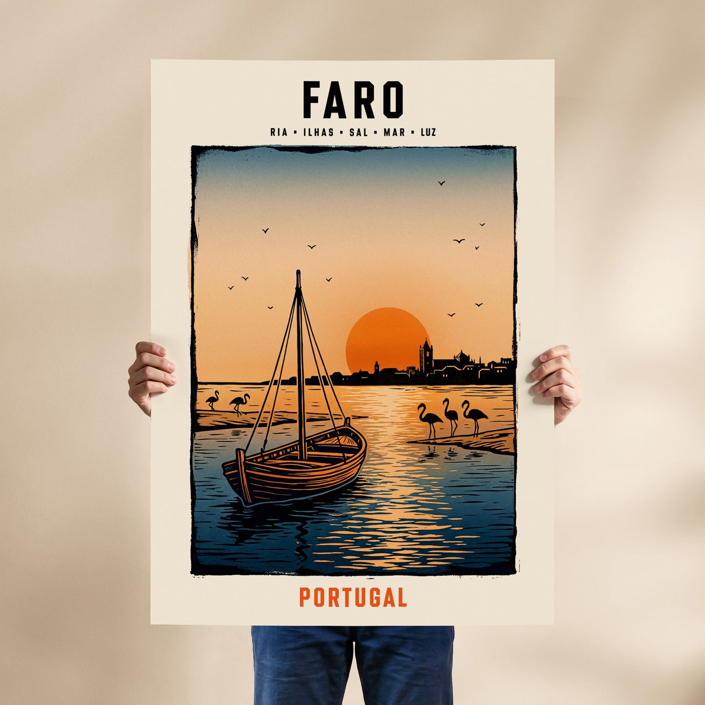 Poster Faro format 70x100 cm affiche portugaise TifoArt