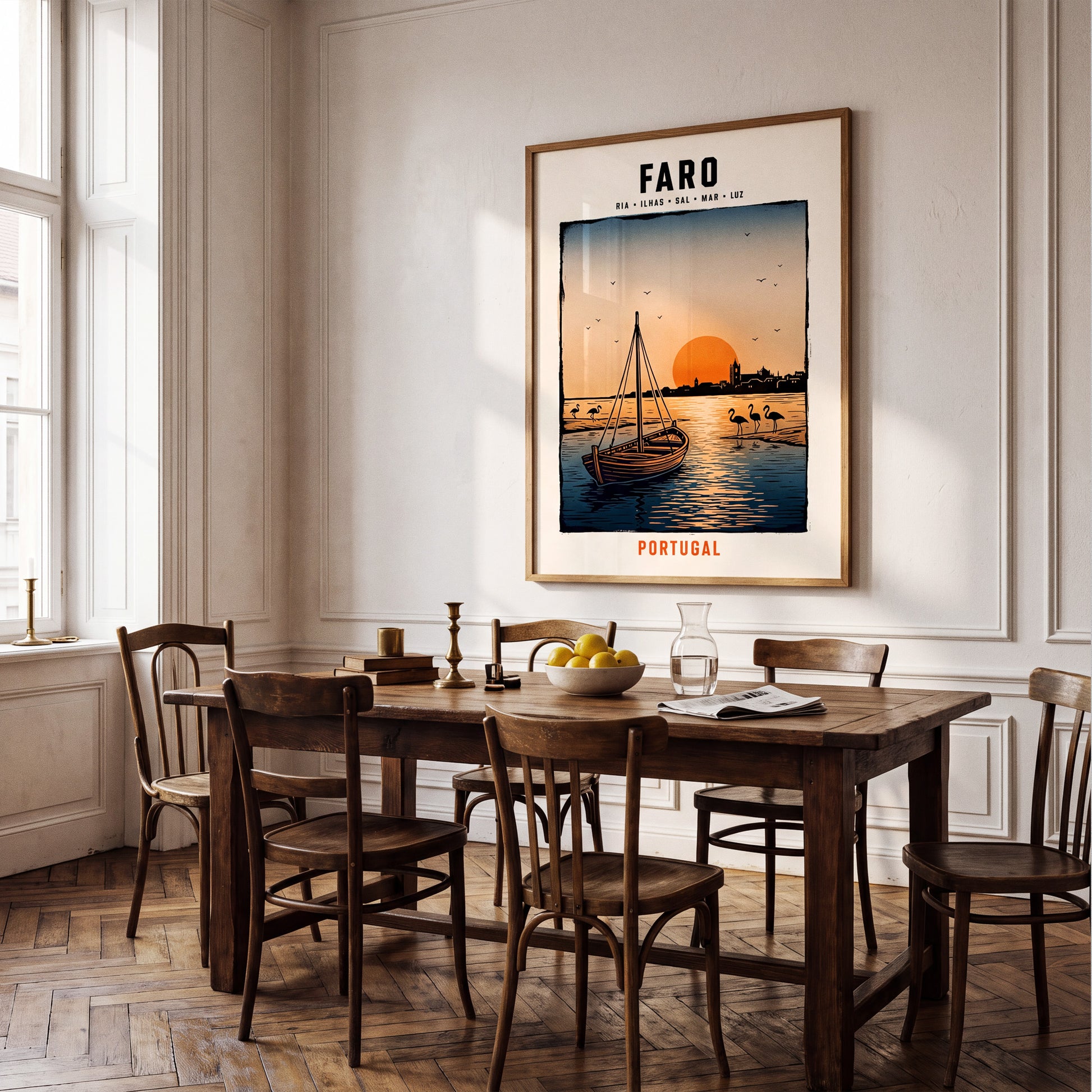 Poster Faro encadré décoration murale intérieur portugaise TifoArt