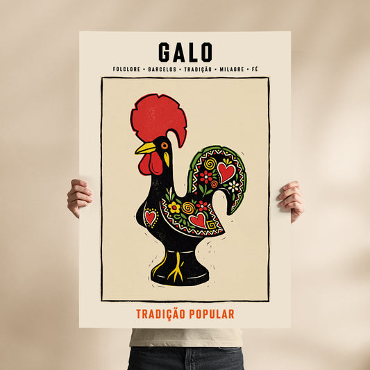 Poster Galo de Barcelos format 70x100 cm affiche portugaise TifoArt