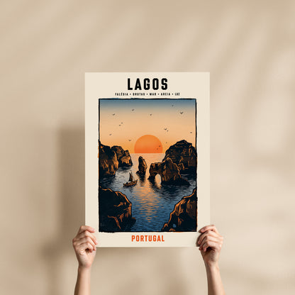 Poster Lagos format 50x70 cm affiche portugaise TifoArt