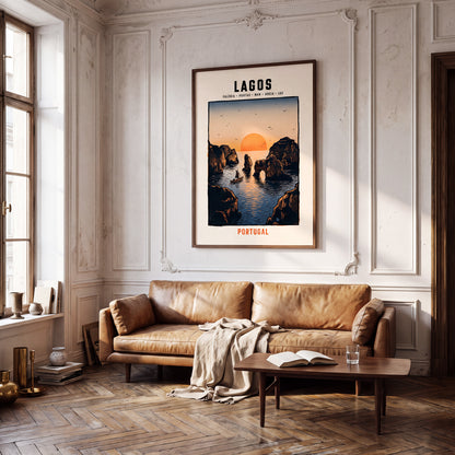 Poster Lagos encadré décoration murale intérieur portugaise TifoArt