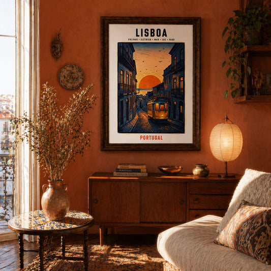 Poster Lisboa encadré décoration murale intérieur portugaise TifoArt