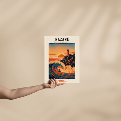 Poster Nazaré Onda Gigante format 30x40 cm affiche portugaise TifoArt