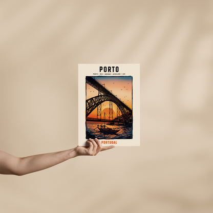 Poster Porto Ponte Dom Luís format 30x40 cm affiche portugaise TifoArt