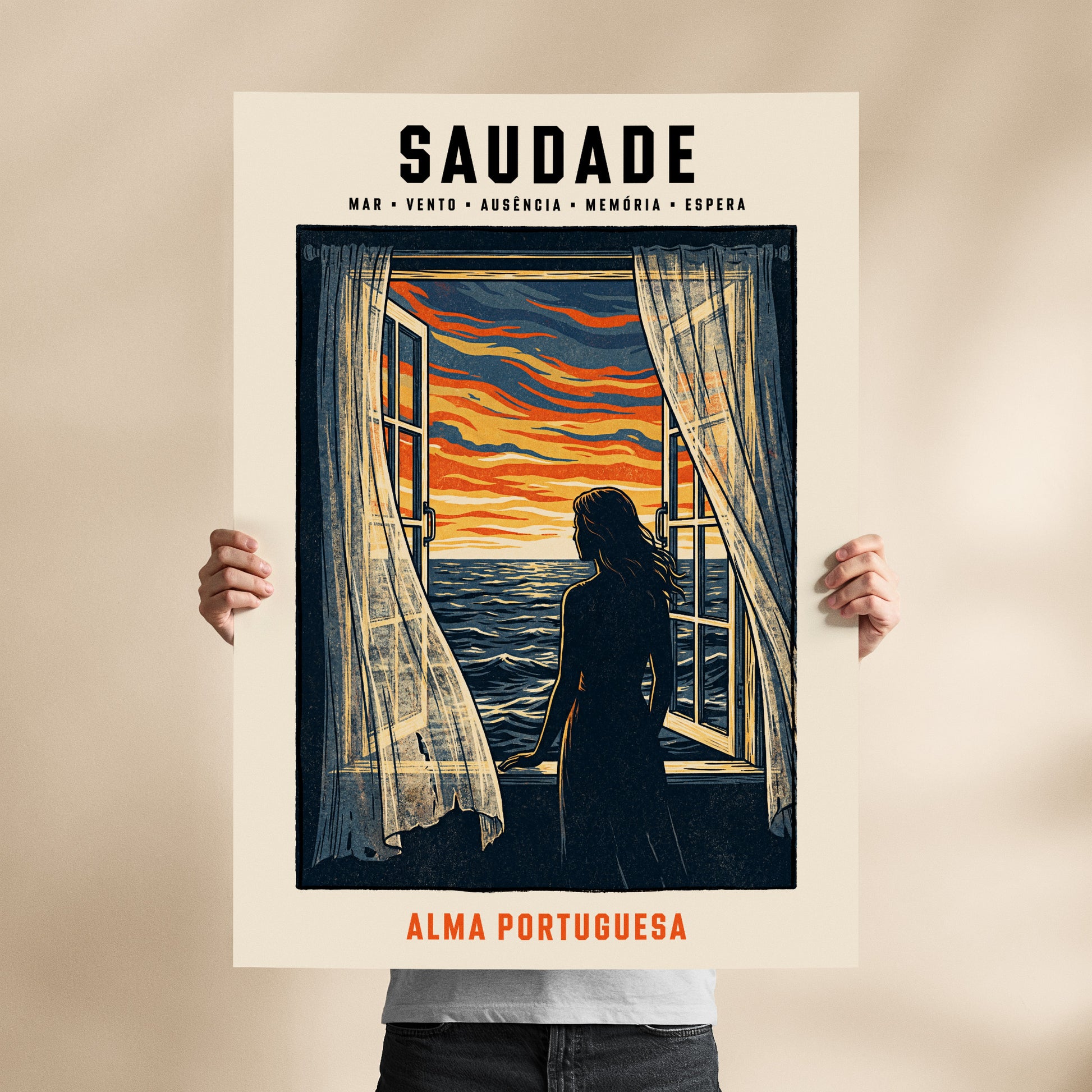 Poster Saudade Alma Portuguesa format 70x100 cm affiche portugaise TifoArt