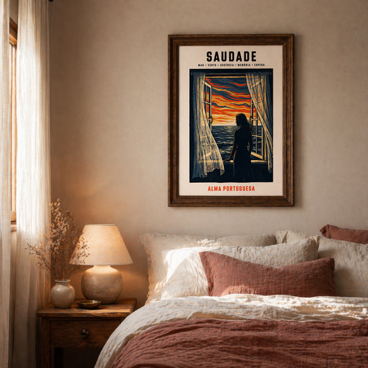 Poster Saudade encadré décoration murale intérieur portugaise TifoArt