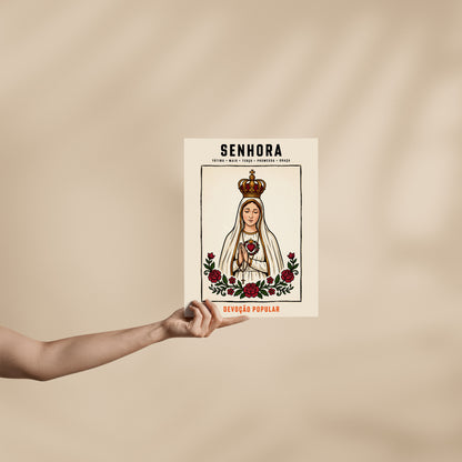 Poster Senhora de Fátima format 30x40 cm affiche portugaise TifoArt
