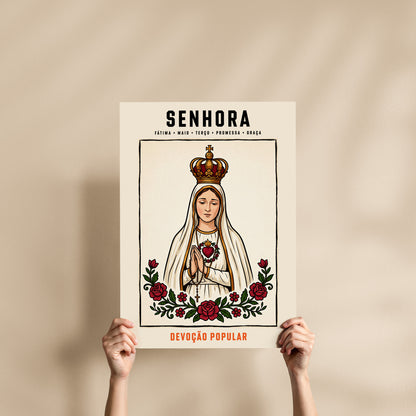 Poster Senhora de Fátima format 50x70 cm affiche portugaise TifoArt