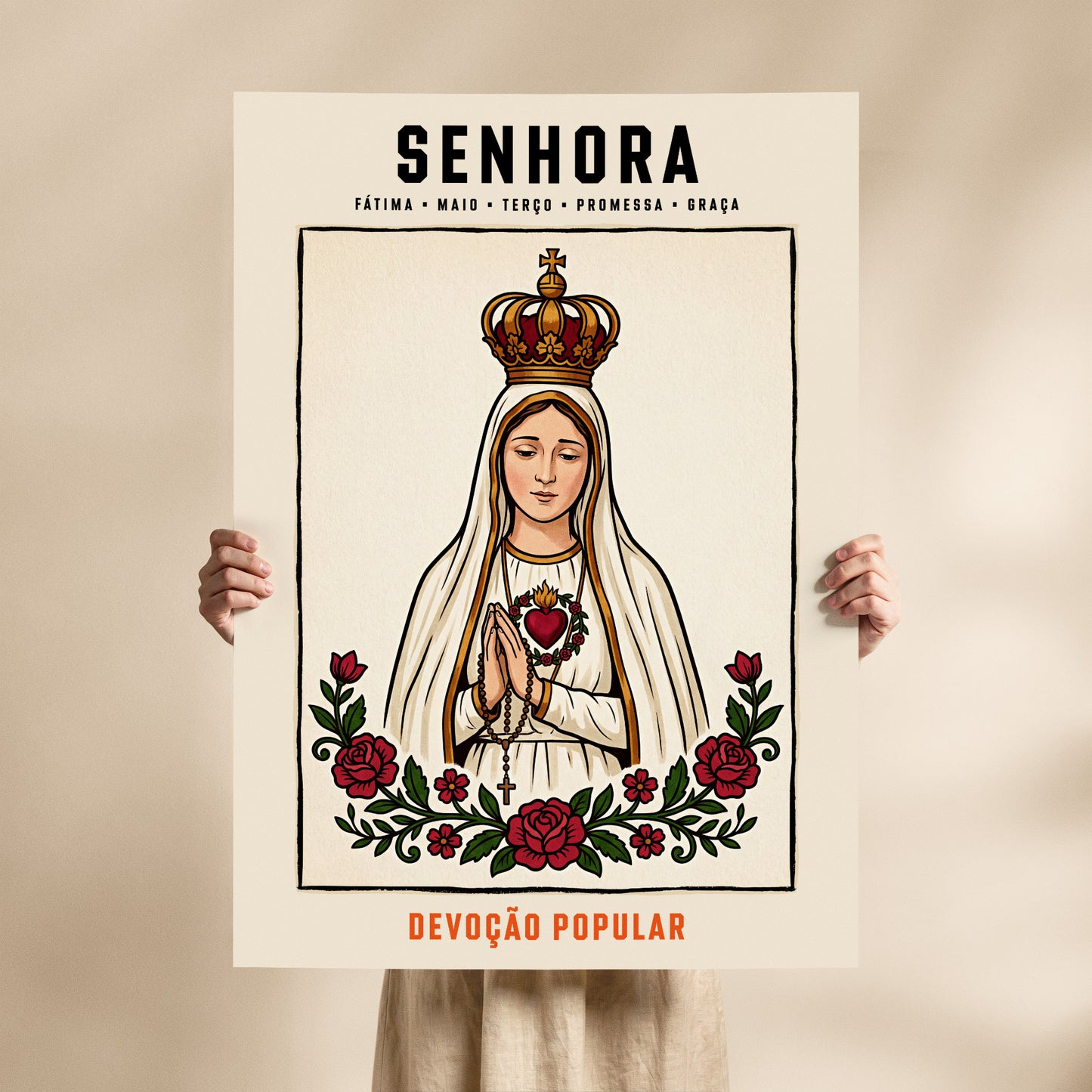 Poster Senhora de Fátima format 70x100 cm affiche portugaise TifoArt