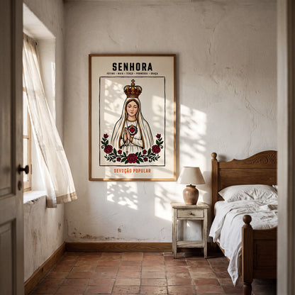 Poster Senhora de Fátima encadré décoration murale intérieur portugaise TifoArt