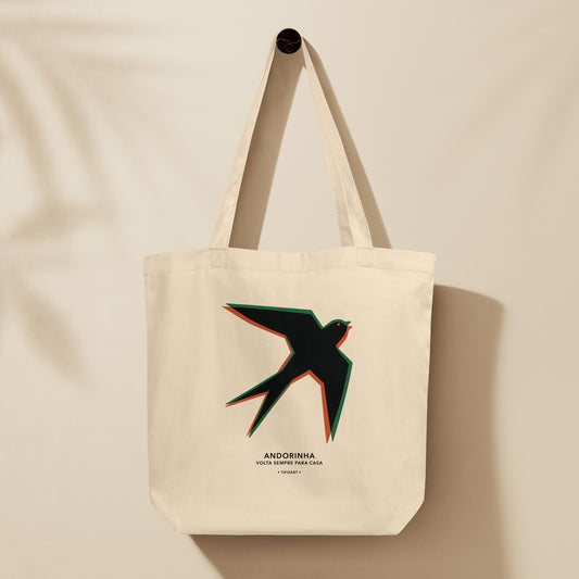 Sac tote Galo coq de Barcelos Portugal coton biologique fond crème oyster TifoArt