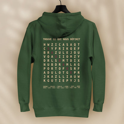 sweat capuche saudade bordeaux hoodie culture portugaise design graphique portugal tifoart