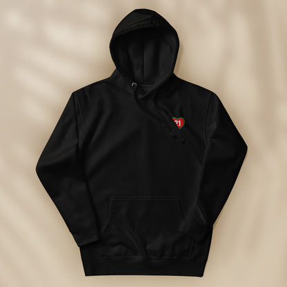 Embroidered “21” hoodie