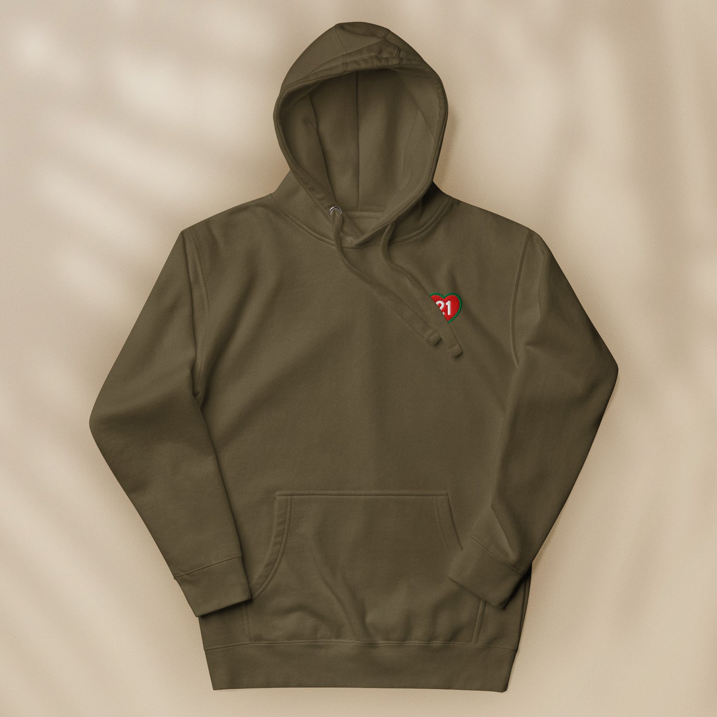 Embroidered “21” hoodie
