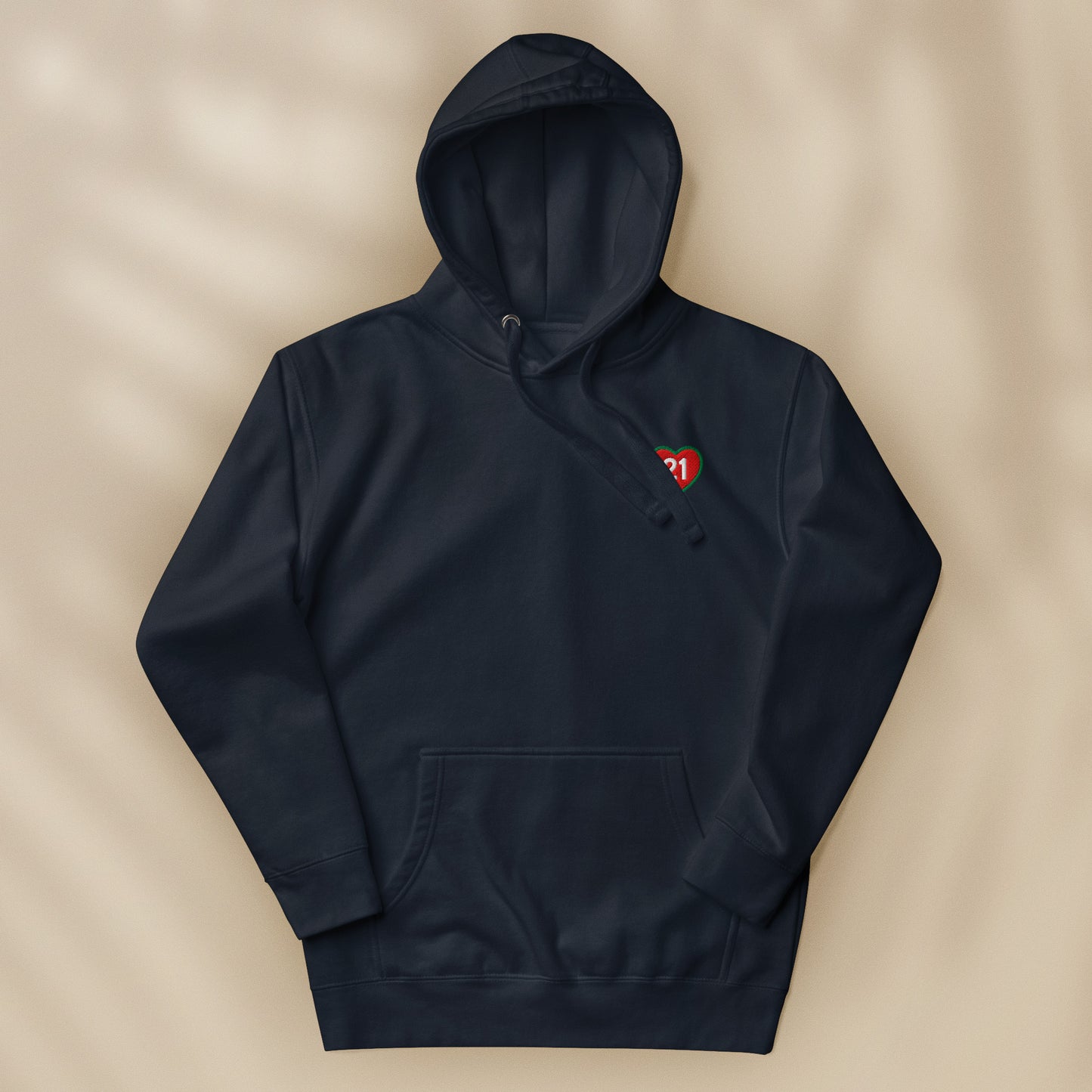Embroidered “21” hoodie