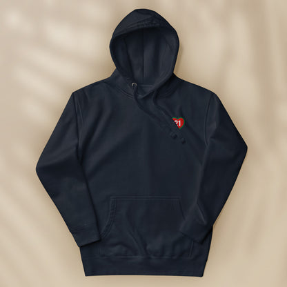 Embroidered “21” hoodie