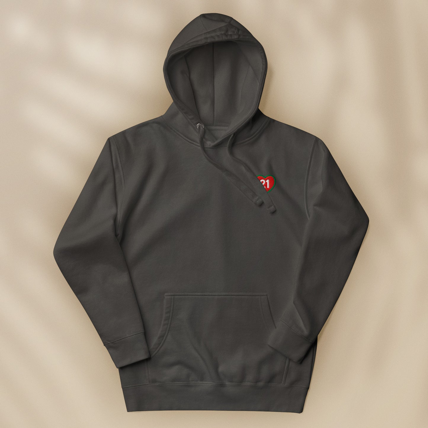 Embroidered “21” hoodie