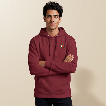 Embroidered “21” hoodie