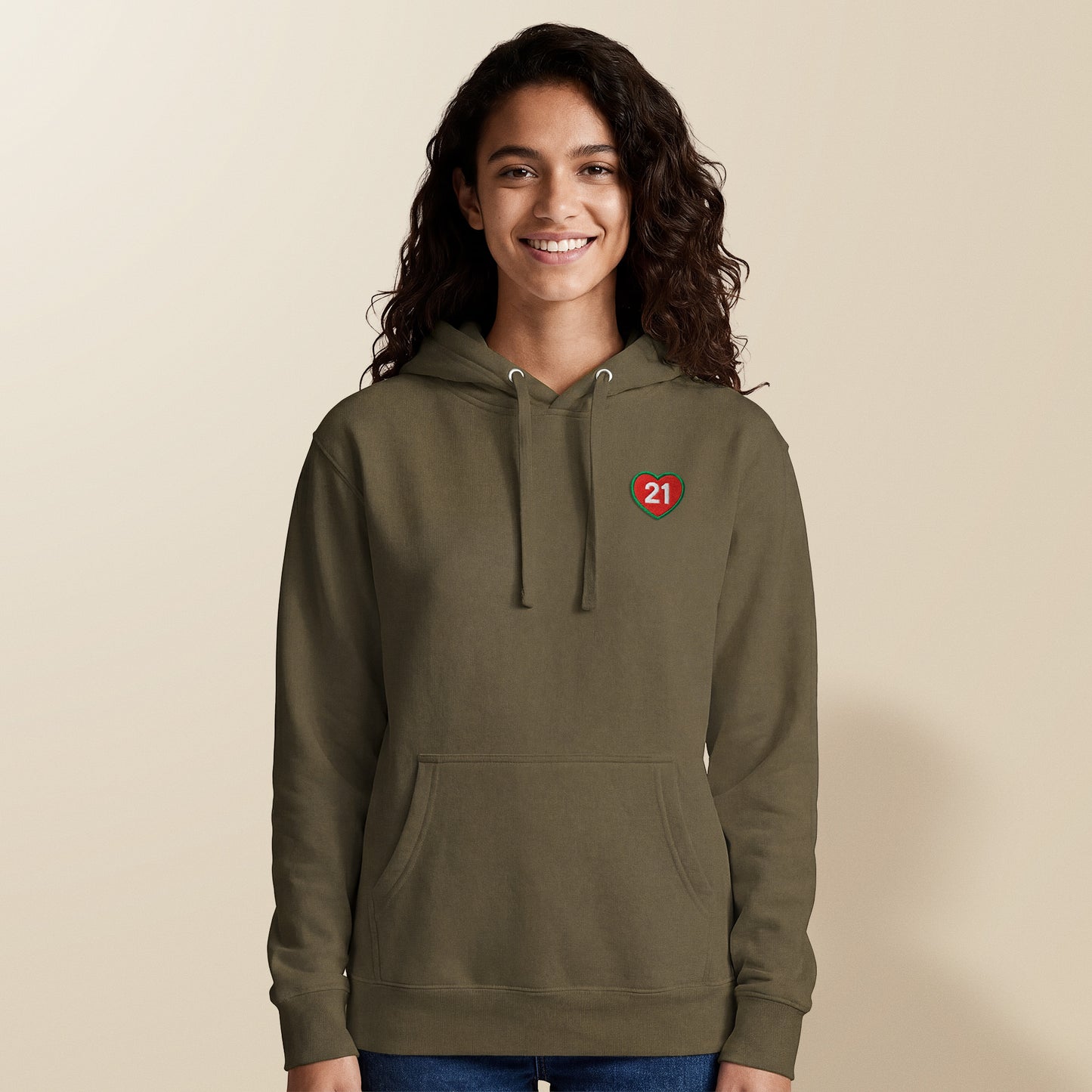 Embroidered “21” hoodie