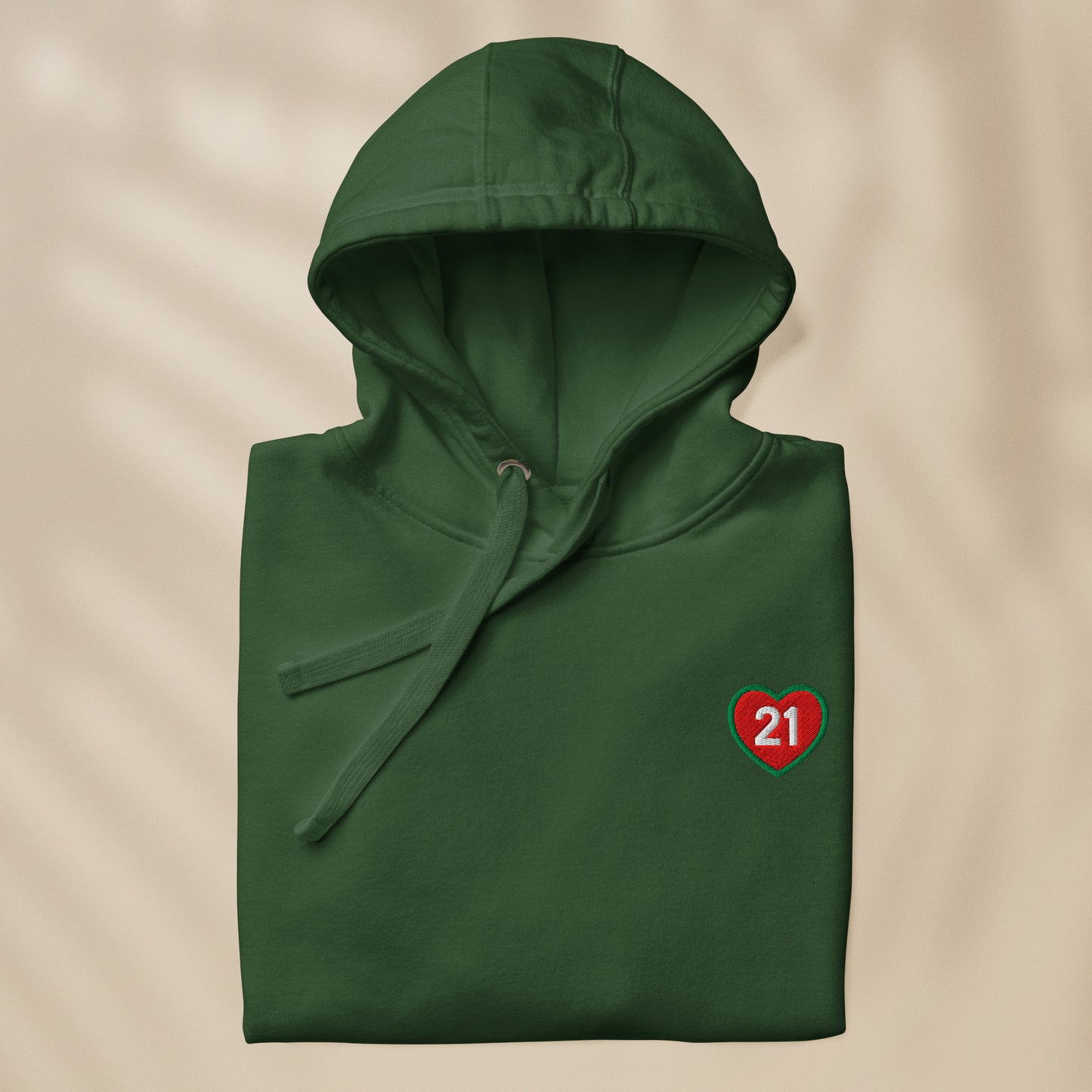 Embroidered “21” hoodie