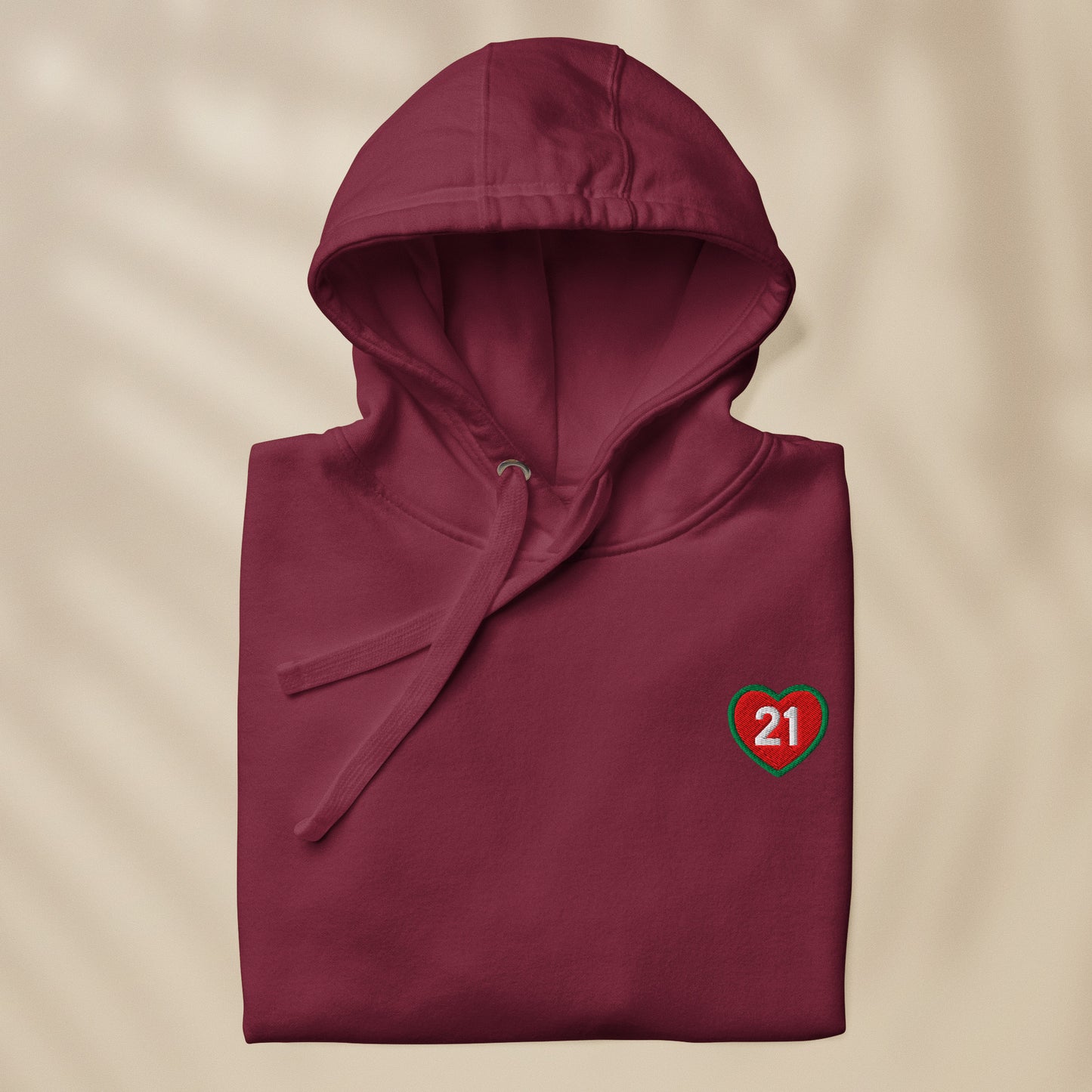 Embroidered “21” hoodie