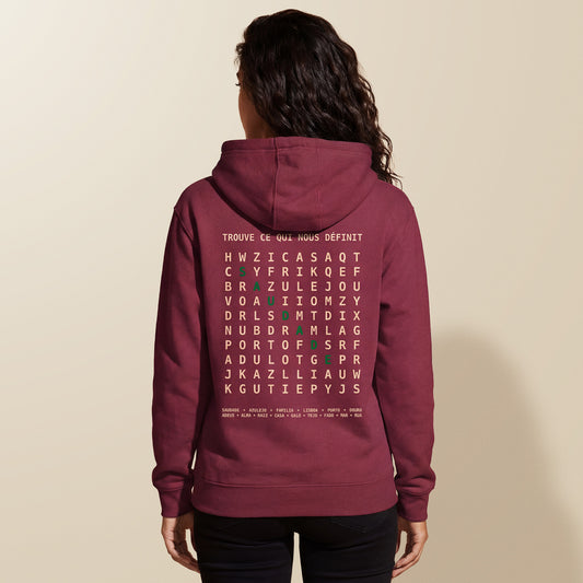 sweat capuche saudade vert hoodie culture portugaise design graphique portugal tifoart