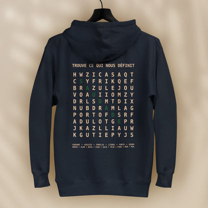 Sweat capuche “Saudade Vert” - vêtement culture portugaise - Tifoart